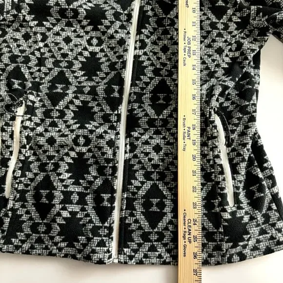 Geometric Black and White Women's Jacket - Picture 5 of 8